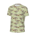 thumbnail image 6 of Wukai Twig Sloth Print Men's Short-Sleeved Mesh T-Shirt,Quick-Dry Short Sleeve Workout T-Shirt-Medium, 6 of 8