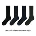 thumbnail image 6 of Men's Mercerized Cotton Dress Socks Business Casual Patterned Crew Sock Lightweight Soft Comfort, 6 of 7