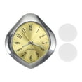 thumbnail image 1 of Reloj de Coche Único Bargains Placa de Tonos Plateados y Dorados Reloj Digital para Coche Gota de Agua Metal, Vidrio 1.85"x1.69"x0.39" 1 Juego, 1 of 1