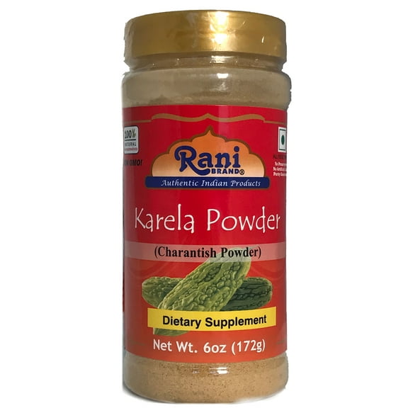 Rani Karela (Bitter Gourd / Charantish) Powder 6oz (172g) PET Jar ~ All Natural, Salt-Free | Vegan | No Colors | Gluten Friendly | NON-GMO | Indian Origin