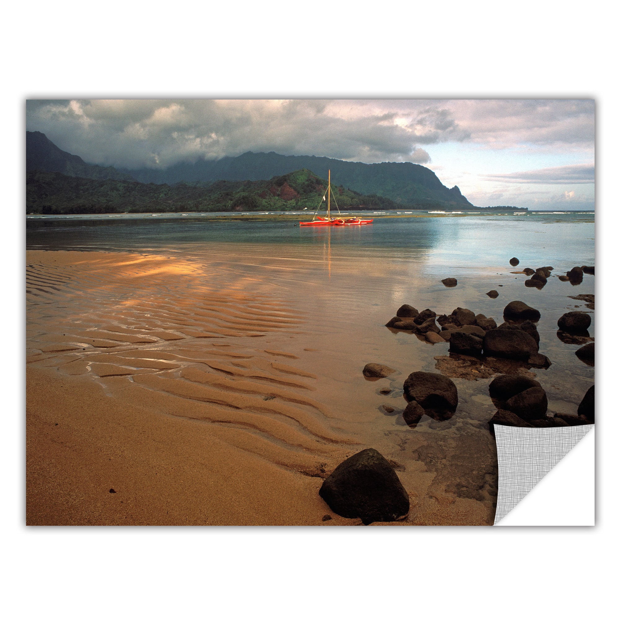 Art Appealz Kathy Yates Hanalei Bay At Dawn Removable Wall Art Graphic