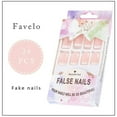 thumbnail image 4 of White Nude Square Fake Nails Glossy Full Cover False Nails for Women and Girls 24Pcs (A-French), 4 of 5