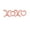 Rose Gold, variant on Air-Filled Lowercase Cursive Letter "xoxo" Backdrop Balloon Banner