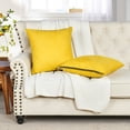 thumbnail image 4 of Home Soft Things Suede Throw Pillow Cover with Big Zipper 2 Pieces - Lemon Curry - 20" x 20", 4 of 7