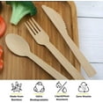 thumbnail image 3 of Assorted Bamboo Cutlery Set | 24ct | 6.7” Compostable Utensils | Disposable Tableware | Plastic-Free | Great for the Home-use, To-Go Meals or Events, 3 of 19