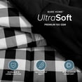 thumbnail image 3 of Bare Home Down Alternative Comforter Set - 3-Pieces - All Seasons - Queen, White/Black - Buffalo Plaid, 3 of 6
