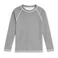 thumbnail image 2 of hengsof Boys Gradient Long Sleeve Sun Protection Swimsuit, Kids Fashion Crew Neck Quick Dry Swimwear for Beach Surf, 2 of 8