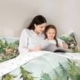 thumbnail image 4 of Manfei Kawaii Fox Twin Comforter Sets,Cute Bear Print Bedding Set,Green,Reversible,2pcs,1 Comforter and 1 Pillowcase, 4 of 7