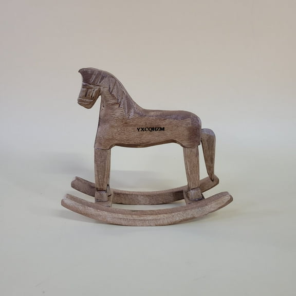 YXCQHZM Wood Carvings, Handcrafted Wooden Horse Carving, Decorative Trojan Horse Statue for Home Desk Shelf, Rustic Farmhouse & Bohemian Home Decor