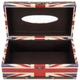 thumbnail image 2 of Caja de pañuelos de madera Brillar estilo bandera vintage para oficina en casa, 2 of 5