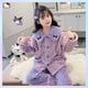 thumbnail image 1 of Pijamas de peluche para niños de Sanrioed, de Kuromi Pochacco, de estilo coreano, para otoño e invierno, de franela Kawaii, para el hogar, 1 of 4