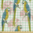 thumbnail image 2 of Birds Fabric by the Yard, Geometric Polygonal Silhouettes of Parrots Graphic Surreal Themed Nature Art, Decorative Upholstery Fabric for Sofas and Home Accents, Multicolor by Ambesonne, 2 of 5