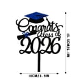 thumbnail image 3 of Class Of 2026 Graduation Cake Topper Glitter Cap And Diploma For Senior High School College Celebration Party, 3 of 6
