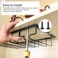 thumbnail image 3 of YPai Metal 3-Row Under Cabinet Hanging Stemware Holder, Wine Glass Storage Organizer, 3 of 5
