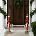thumbnail image 2 of Northlight Commercial Size Candy Cane Ball Finial Christmas Decoration 48" - Red and White, 2 of 7
