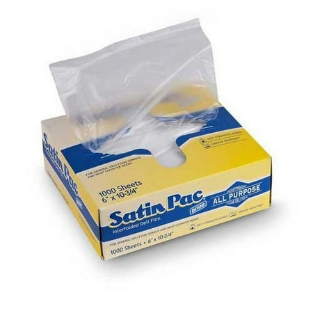 Satin Pac Clear High Density Poly Film, 6 x 10.75 inch -- 10000 per case.