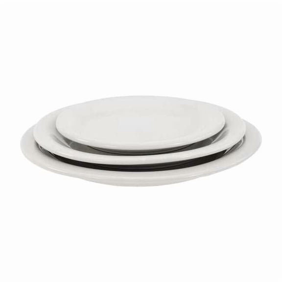 Crestware Plate, 10-3/8", Ceramic Bright White PK12 ALR46
