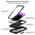 thumbnail image 3 of Case For iPhone 16 11 13 12 14 15 Pro Max XS XR 8 Plus Heavy Duty Shockproof Anti-Scratch Rugged Protective with Kickstand Cover Purple iPhone 16 plus, 3 of 6
