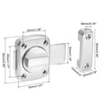 Bolt Rotation Lock Uxcell Rotate Bolt Latch, Zinc Alloy Door Lock Gate Latches, 2.6x2 ...