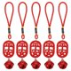 thumbnail image 2 of Chinese Traditional Mini Pendants 5Pcs Red Decoration For Home And Car 15.5X2.8CM Environmentally Friendly Wooden Material, 2 of 3