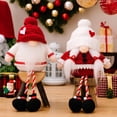 thumbnail image 1 of 2 gnomos navideños de peluche: elfo sueco enano decorativo para escritorio, repisa, árbol, ventanal. Decoración navideña ideal y regalo de cumpleaños. (2 patas colgantes), 1 of 5