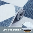 thumbnail image 5 of Socofuz Large Area Rugs for Living Room, Blue Geometric Diamond Carpet Machine Washable Non-slip, 8'x10', 5 of 8