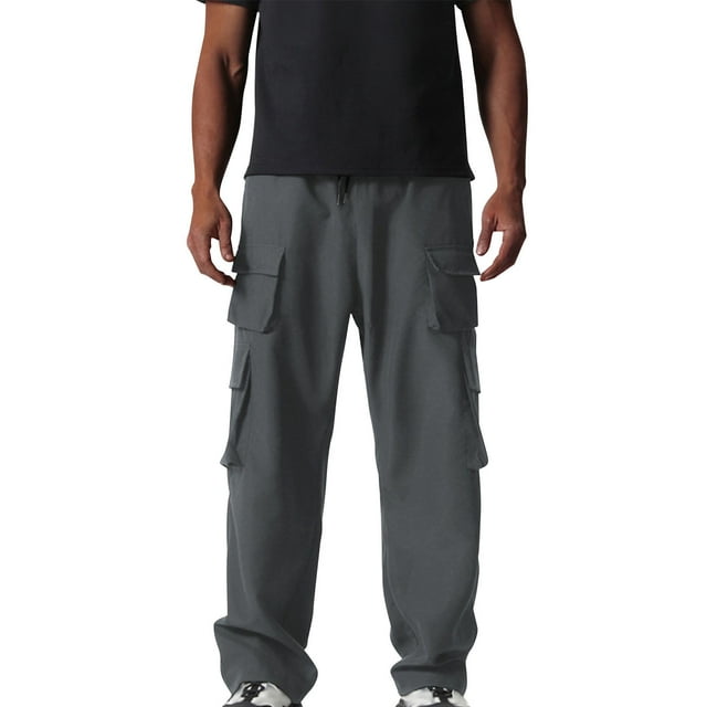 Handshe Pantalon Cargo de Travail pour Hommes avec Multiples Poches Durable Décontracté Extérieur
