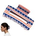 thumbnail image 2 of Independence Day Square Barrettes Rectangular Back Of Head Hair Clips For Women Party Hair Accessories, 2 of 4