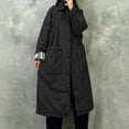 thumbnail image 1 of Tyidzon Women's Thick Jacket Windbreaker Mid To Long Length Jacket Long Sleeved Jacket, 1 of 4