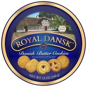Royal Dansk Danish Butter Cookies, Premium Assorted Cookies in Gift Tin, Great for Sharing and Gifting, 12 oz
