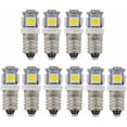 thumbnail image 1 of 10 bombillas LED E10 de 12 V, luz blanca fría, 5SMD, 0,5 W, 50 LM, 1 of 5