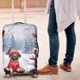 thumbnail image 4 of Hello Winter Pug Football Snowman Welcome Snowy Morning Travel Luggage Cover Dog Lover Gifts Suitcase Dust Protective Decor - 01012, 4 of 5