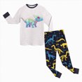 thumbnail image 5 of masbird 2 Piece Pajamas Toddler Kids Boys Girls Pajamas Cars Kids Pj's Long Sleeve Sleepwear Clothes Set Outfits Kids Pajamas(Light Gray,5-6 Y), 5 of 5