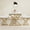 White, variant on Popular Items Kitchen Table with Benches - Dining Table Set for 4 Sturdy Metal Kitchen Table Set with X Metal Frame Saving Space Dining Room Table Set,Perfect for Kitchen, or Studio,White