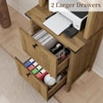thumbnail image 4 of FIAKOA Bookshelf 4 Tier Book Shelf, 71" Tall Bookcase with Drawer Storage Large Bookshelves Farmhouse Bookcases Library Book Case for Living Room Bedroom Home Office Kitchen (Oak), 4 of 9