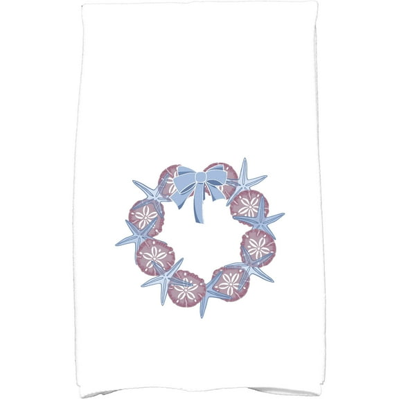 Simply Daisy 18" x 30" SS Wreath Holiday Geometric Print Kitchen Towel