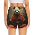 thumbnail image 2 of Lsque Jungle Meditating Panda Printed Women's Running Shorts with Liner Pockets,Elastic Quick Dry Workout Athletic Gym Yoga Shorts,Womens High Waist Shorts-Medium, 2 of 9