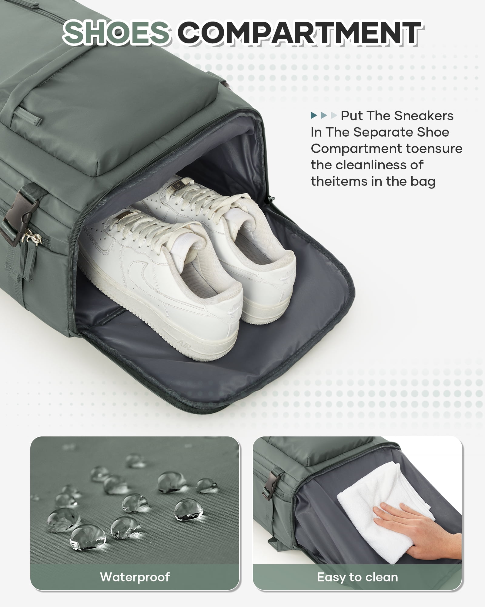 Lightweight Travel backpacks for Adults, Flight Personal Carry on Backpack for Women Men, Approved Airlines Back Pack Carry-ons Mochilas de Viaje, Waterproof Luggage Laptop Backpack Olive-Green