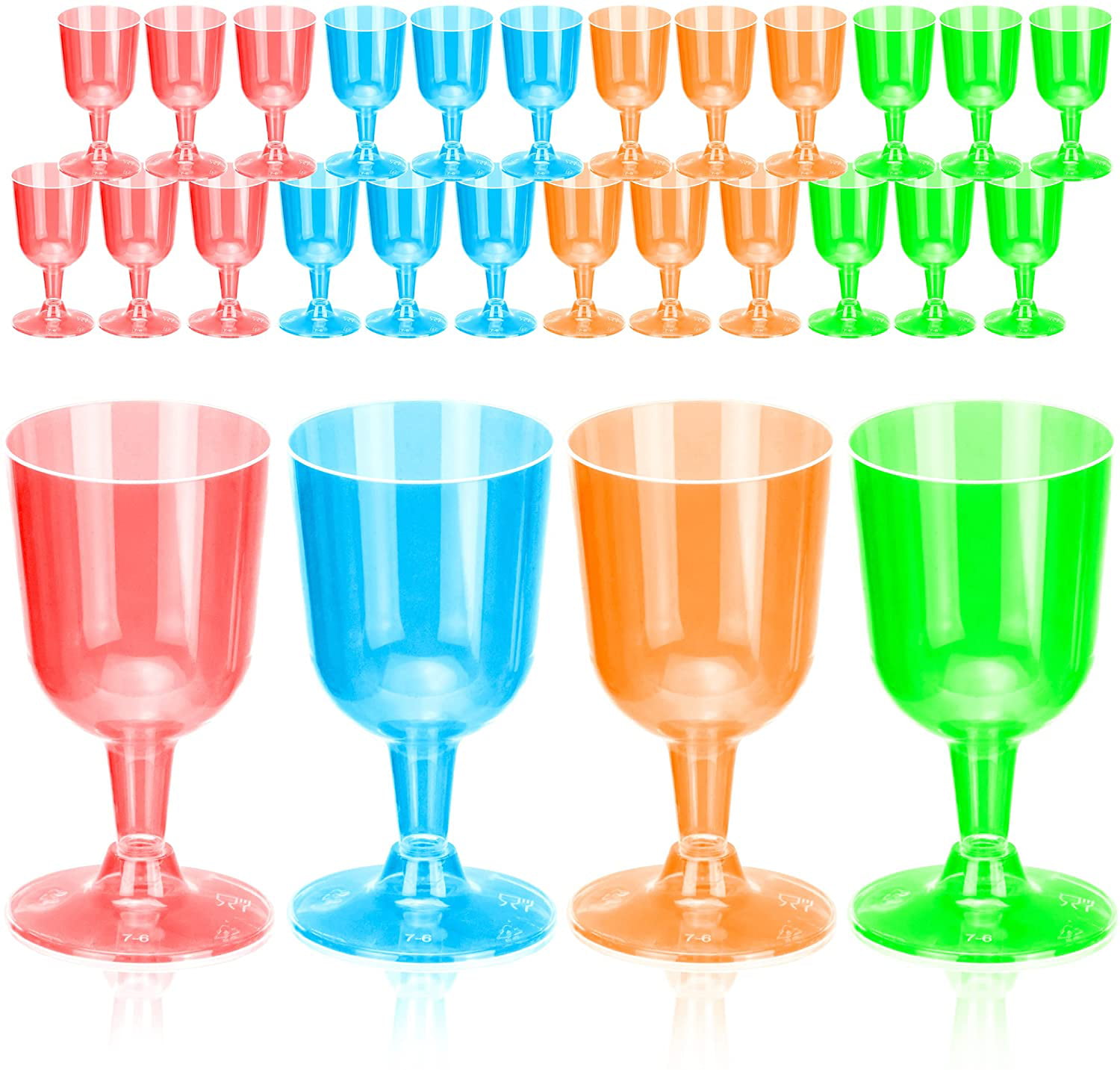 Weddings Plastic Party Champagne Cups Reusable Picnics Stackable Stemmed Disposable Wine Glasses Perfect for Outdoor Parties DecorRack 12 Cocktail Glasses Pack of 12 