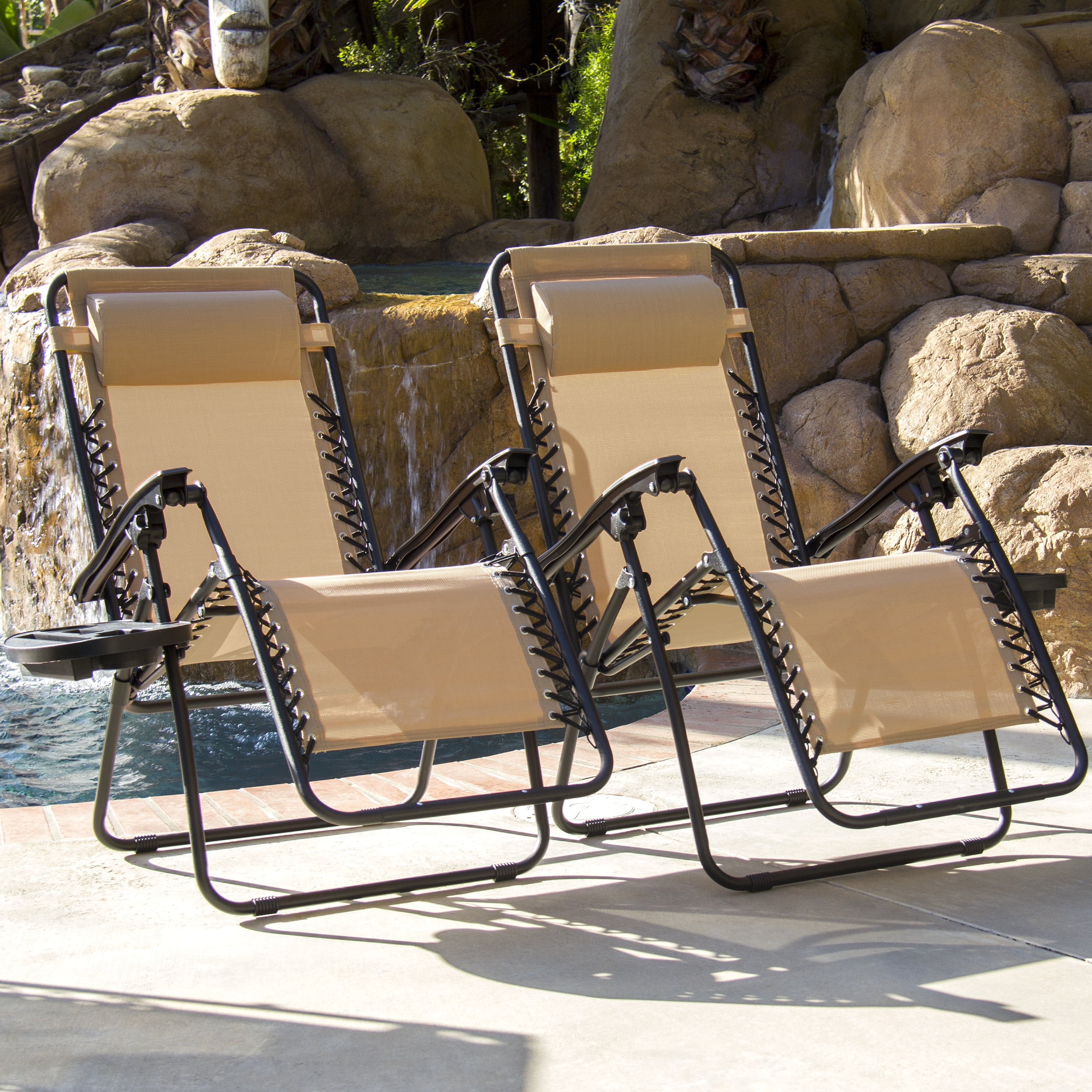 Gray Details about   Zero Gravity Case Lounge Patio Chairs Outdoor Yard Beach 