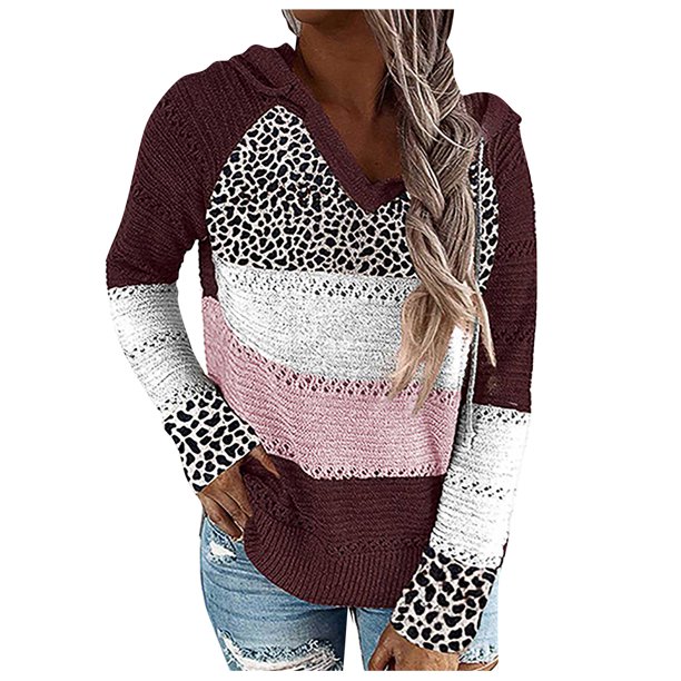 Gibobby Sudadera para mujer, Sudadera con Capucha Acanalada de Mezcla de algodón Marfil con Bolsillos adjuntos y cordón de Manga Larga Sudadera para Mujer(Vino,M)