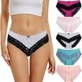 thumbnail image 6 of Charmo Women's Cotton Underwear Soft Stretch Hipster Panties Packs of 5, 6 of 6