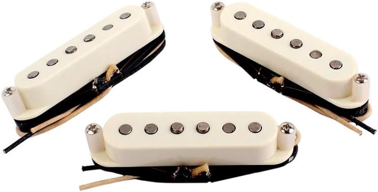 Single Coil Pickups SSS Alnico 5 Neck/Middle/Bridge Pickups for ST Electric Guitar 3PCS/Set Cream White