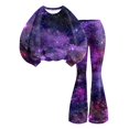 thumbnail image 5 of Ccpelsie Toddler Girl Fall Winter Clothes Fall Winter Outfits Sweatshirt Bell Bottom Pants for Girls(Light Pink,9-10 Years), 5 of 8