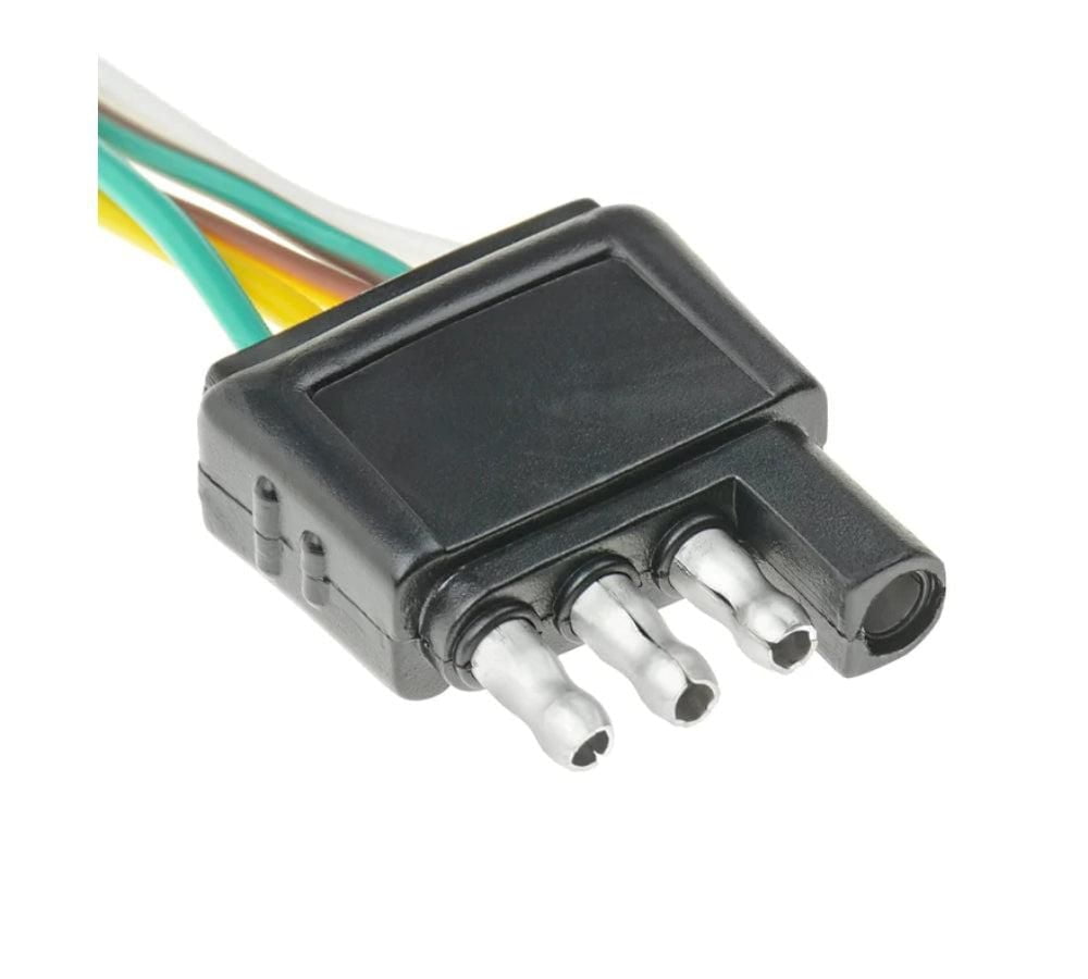 Kit de câblage de remorque avec connecteurs et clips, 4 voies, 25 pieds mâles, 4 pieds femelles, kit de câblage de remorque utilitaire pour lumières de remorque de bateau, fil de lumières de remorque