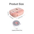 thumbnail image 3 of Batería de Cocina Fiambrera 1550ml Kids On-the-Go de acero inoxidable para viajes escolares (4 rejillas rosas) Tmvgtek Libre de BPA, 3 of 3