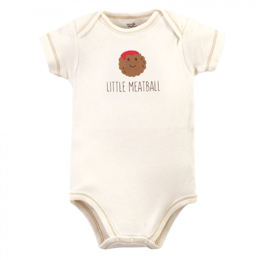 Touched by Nature Organic Cotton Bodysuits 5pk, Pizza, Preemie