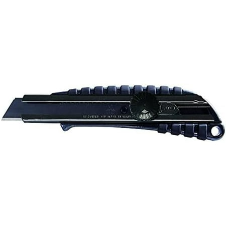 

NT Cutter Premium Evolution PMG series Aluminum Die-Cast Cushioned Grip Screw-Lock Utility Knife With Ultra-Sharp Black Blade (PMGL-EVO2)