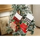 thumbnail image 5 of Medias de Navidad 18 pulgadas Medias de Navidad grandes clásicas Tela escocesa de arpillera, 5 of 7