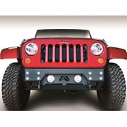 Fab Fours JK07-B1855-1 FMJ Stubby Winch Front Bumper; 2 Stage Black Powder Coated; Fits select: 2015-2017 JEEP WRANGLER UNLIMITED, 2012-2014 JEEP WRANGLER